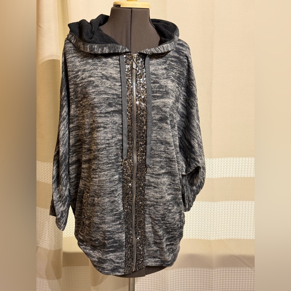 Juicy Couture sequin trim zip up XXL.